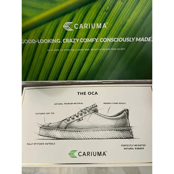 NIB Women's Cariuma OCA Low Mystic Gray Canvas Sneakers Size 7