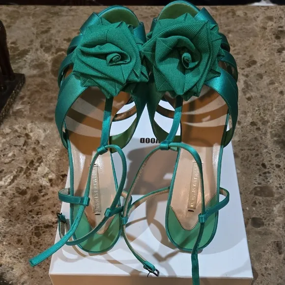 Nicholas Kirkwood Elegant Green Strappy Sandals