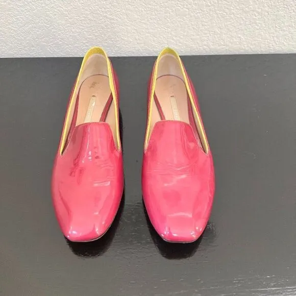 Nicholas Kirkwood Rare Neon Patent Leather Loafers Size 38