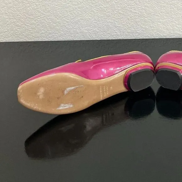 Nicholas Kirkwood Rare Neon Patent Leather Loafers Size 38