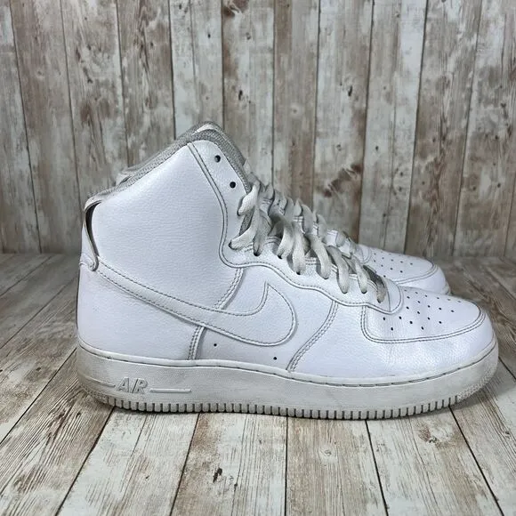 Nike Air Force 1 '07 High Mens‎ Size 12 White Athletic Shoes Sneakers 315121-115