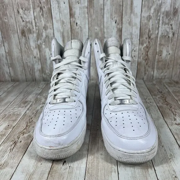 Nike Air Force 1 '07 High Mens‎ Size 12 White Athletic Shoes Sneakers 315121-115
