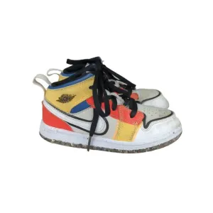 Nike Air Jordan 1 Kids Size 10C High Top Sneakers Multicolor Canvas Basketball