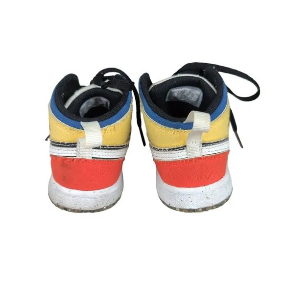 Nike Air Jordan 1 Kids Size 10C High Top Sneakers Multicolor Canvas Basketball