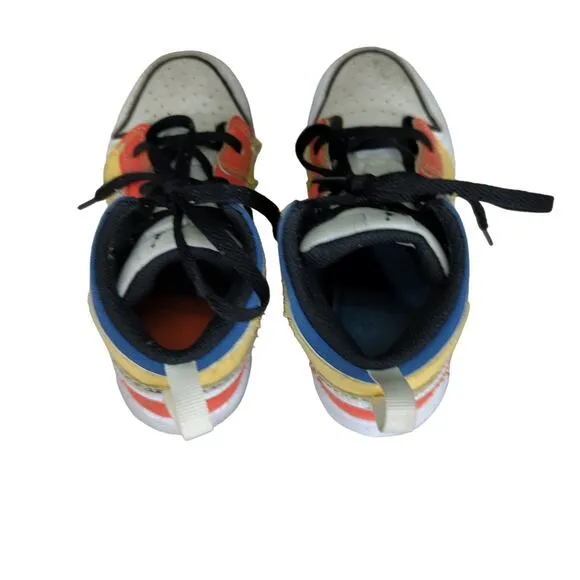 Nike Air Jordan 1 Kids Size 10C High Top Sneakers Multicolor Canvas Basketball