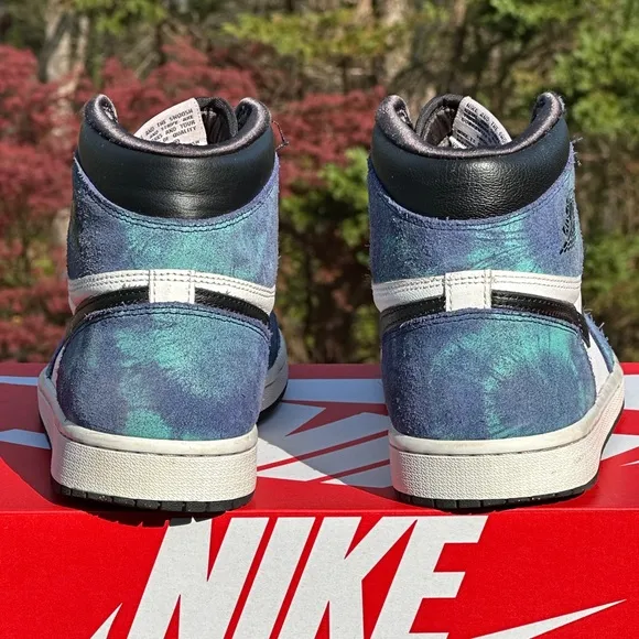 Nike Air Jordan 1 Retro &quot;Tie Dye&quot; High-Top Casual Sneakers - Womens 9.5 | Mens 8