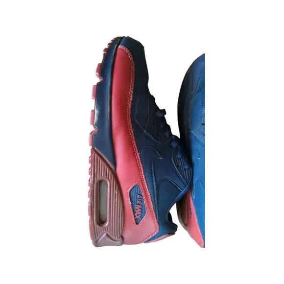 Nike Air Max 90 Essential Obsidian Navy Dark Orange Mars Stone Sneakers