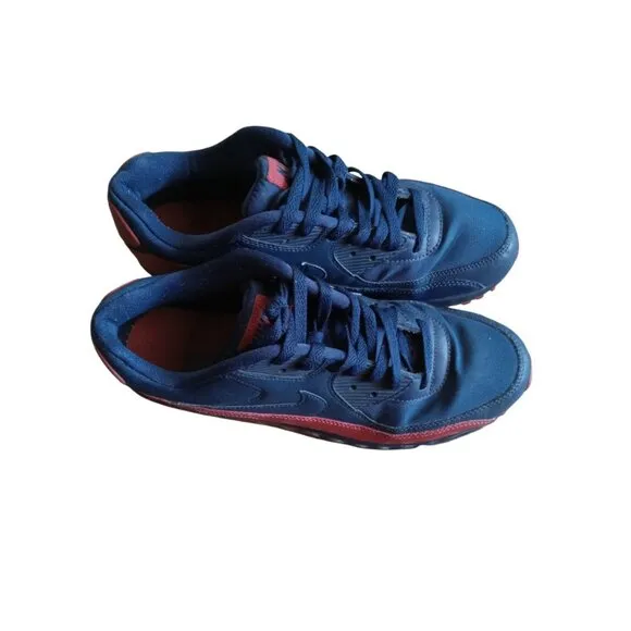 Nike Air Max 90 Essential Obsidian Navy Dark Orange Mars Stone Sneakers