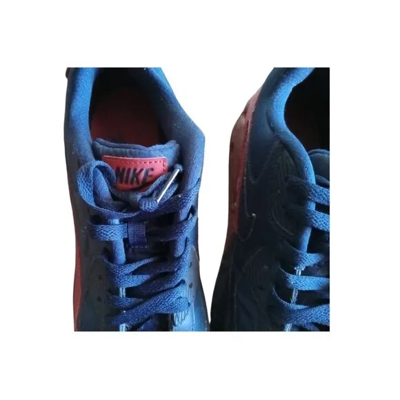 Nike Air Max 90 Essential Obsidian Navy Dark Orange Mars Stone Sneakers