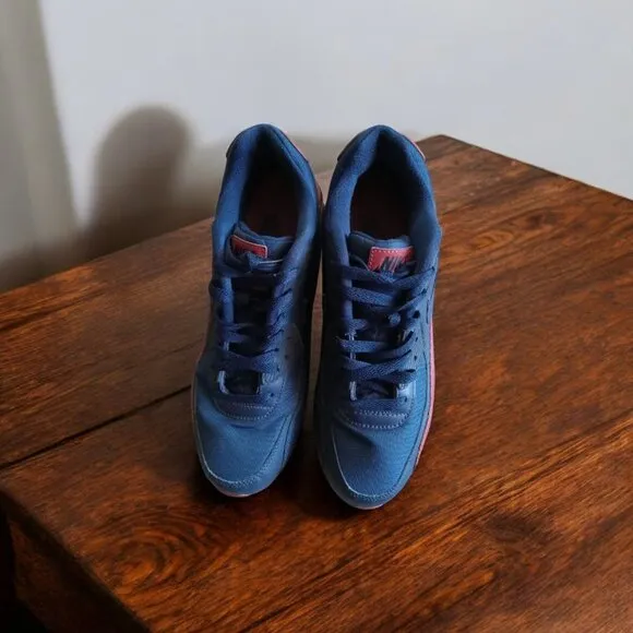 Nike Air Max 90 Essential Obsidian Navy Dark Orange Mars Stone Sneakers