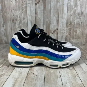 Nike Air Max 95 Windbreaker Men 11.5 Sneakers Shoes Yellow Blue White AJ2018-123