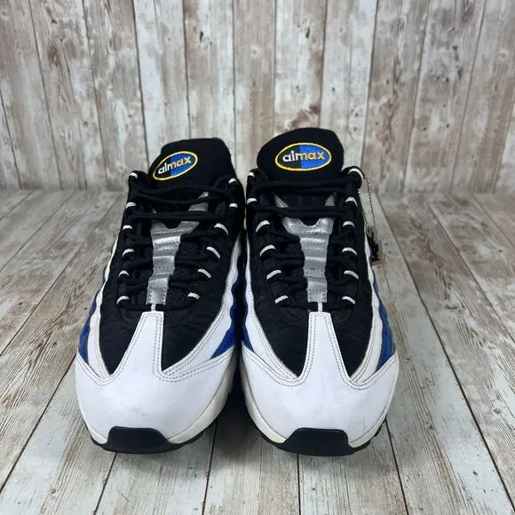 Nike Air Max 95 Windbreaker Men 11.5 Sneakers Shoes Yellow Blue White AJ2018-123