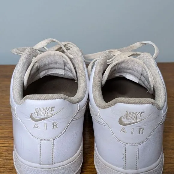 Nike Air Air Force 1 White Perforated  Leather Sneakers size Mens 13 47.5