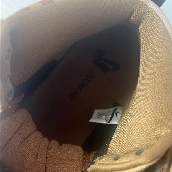 Nike Brown and Tan Leather High-Top Sneakers