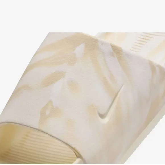 Nike Cream Sandals with Contoured Footbed and Textured Sole