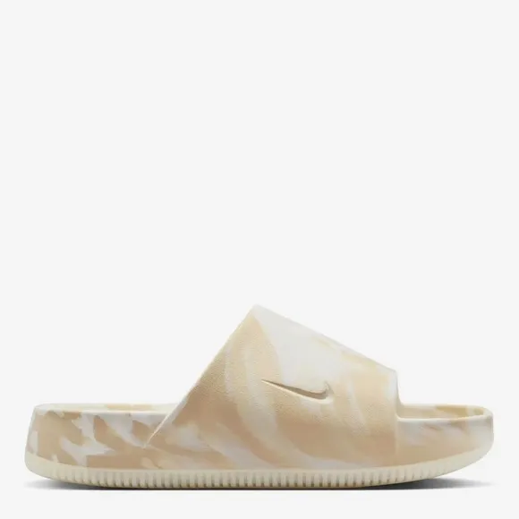 Nike Cream Sandals with Contoured Footbed and Textured Sole