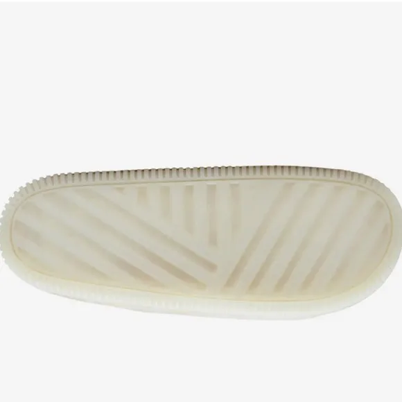 Nike Cream Sandals with Contoured Footbed and Textured Sole