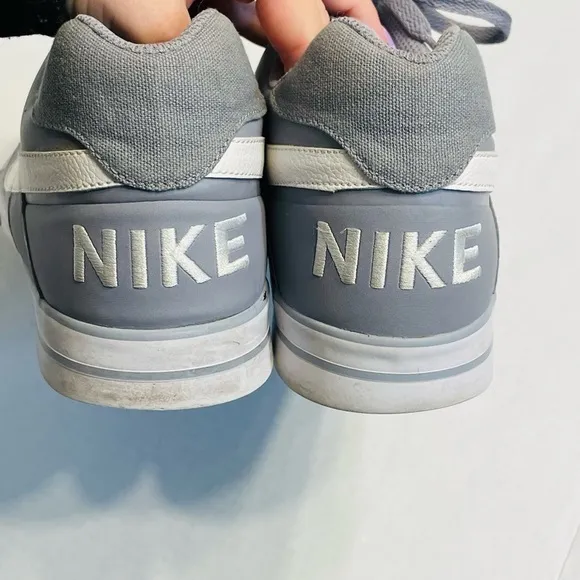 Nike Delta Force Low AC Grey White Lace Up Canvas Leather Sneakers Size 13