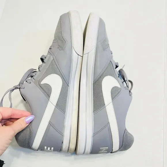 Nike Delta Force Low AC Grey White Lace Up Canvas Leather Sneakers Size 13