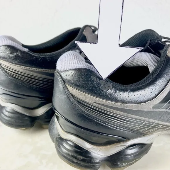 Nike Golf  Lace Up Athletic Shoes Men 11.5W Black Leather Retro Y2k Golf Sneaker