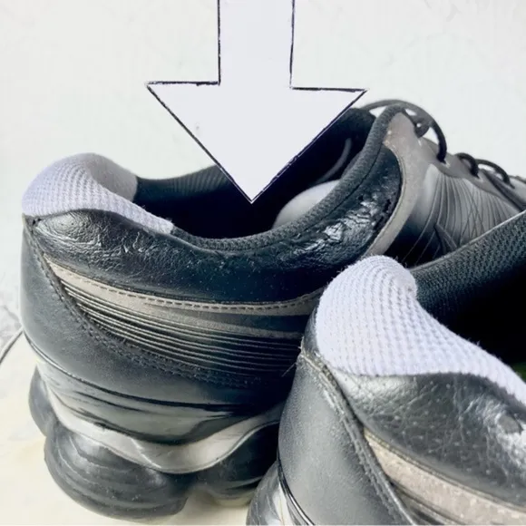Nike Golf  Lace Up Athletic Shoes Men 11.5W Black Leather Retro Y2k Golf Sneaker