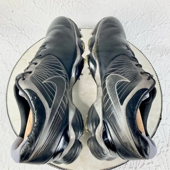 Nike Golf  Lace Up Athletic Shoes Men 11.5W Black Leather Retro Y2k Golf Sneaker