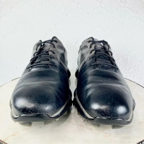 Nike Golf  Lace Up Athletic Shoes Men 11.5W Black Leather Retro Y2k Golf Sneaker
