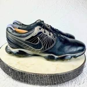 Nike Golf  Lace Up Athletic Shoes Men 11.5W Black Leather Retro Y2k Golf Sneaker