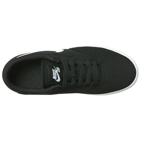 Nike SB Check Canvas GS Black White Kids Skate Sneakers 905373 003