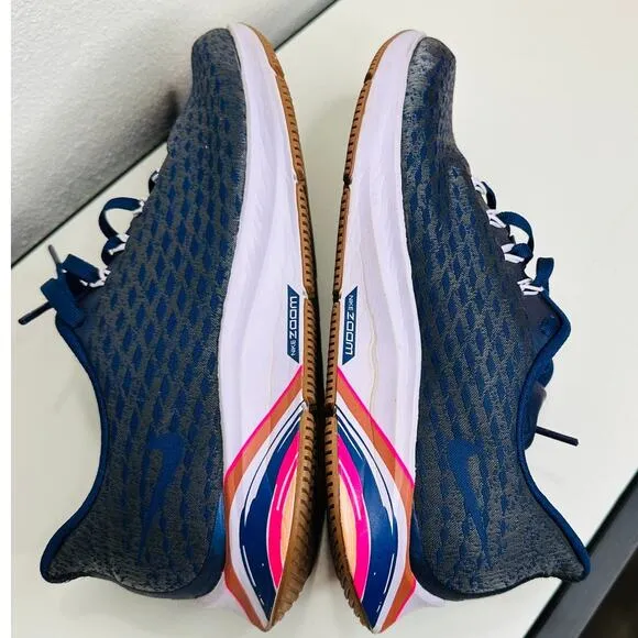 Nike W Air Zoom Pegasus 35 PRM Blue Mesh Running Shoe Sneakers 8