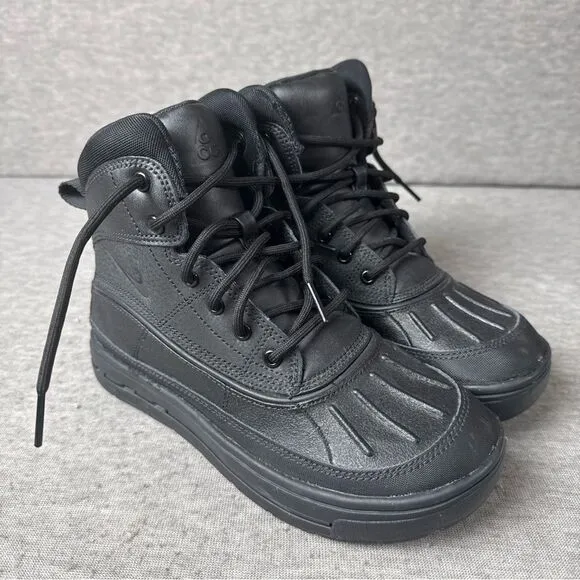 Nike Woodside 2 High Boots Triple Black 524872-004 Youth Size 3.5Y NEW