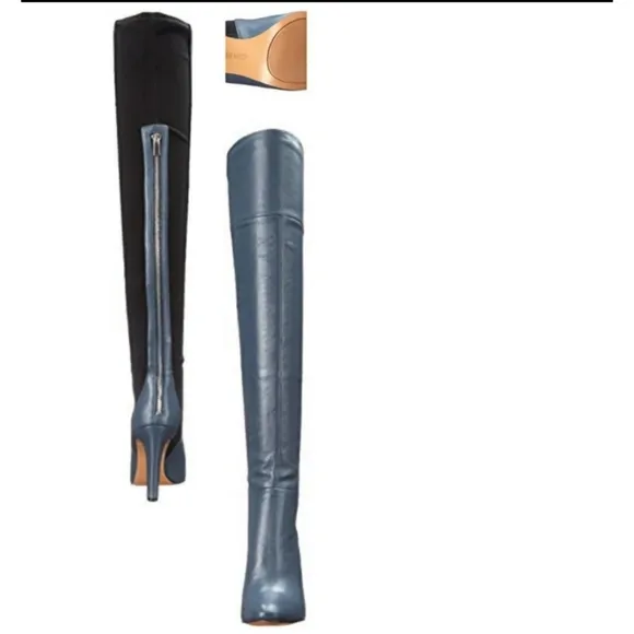 NINE WEST OVER THE KNEE LEATHER BOOTS