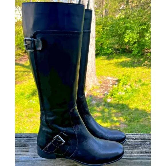 Nine West Vintage America &quot;Sookie&quot; 16&quot; Black High Riding Boots - Size 9.5