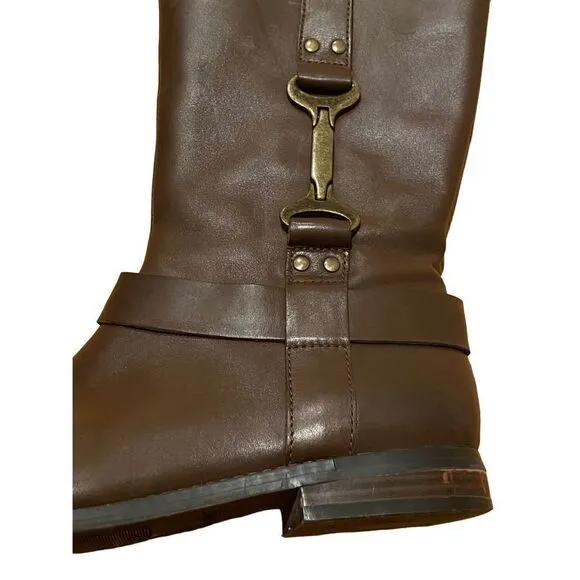 Nine West Nwavonna Brown Riding Boots