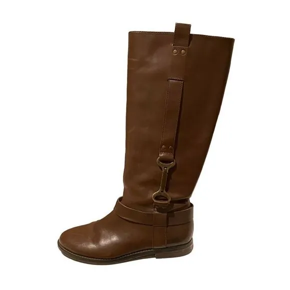 Nine West Nwavonna Brown Riding Boots