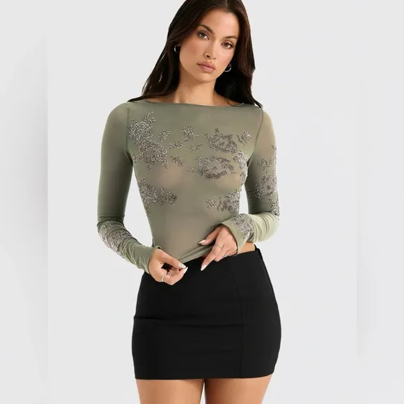 NISHABLACK SCULPTING MINI SKIRT