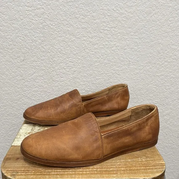 Nisolo Rio Leather Slip On Loafers Tobacco Size 10.5