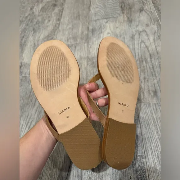 Nisolo tan leather Go to flip flop sandals