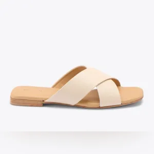 Nisolo x Anthropologie Catalina Slide Sandal in color bone new im box