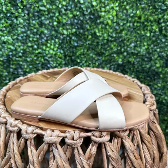 Nisolo x Anthropologie Catalina Slide Sandal in color bone new im box