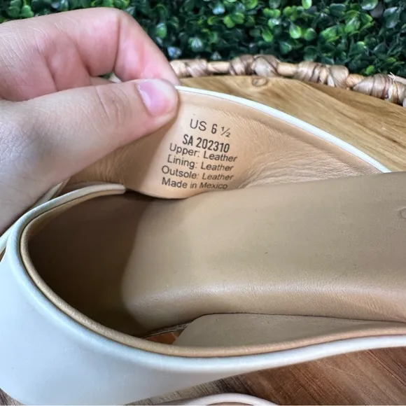 Nisolo x Anthropologie Catalina Slide Sandal in color bone new im box