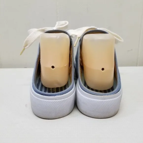 No Boundaries 7.5 Slip On Blue Denim Loafers Chunky Platform 90s Y2K Lace Up