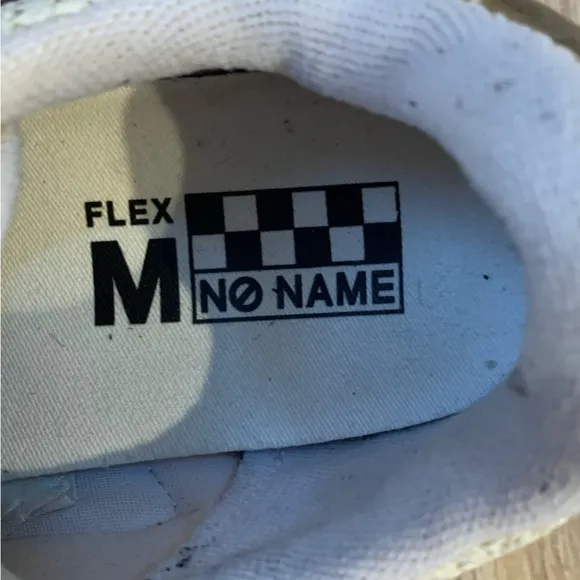 No Name Sneakers Cream with Green Suede