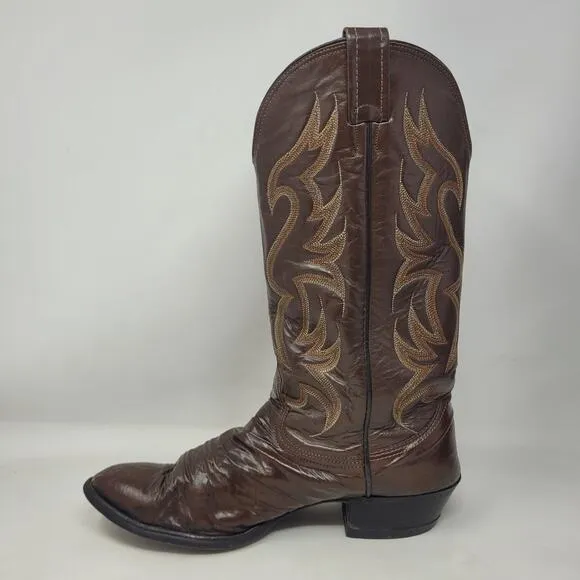 Nocona Boots Mens 9D Brown Leather Western Boots Cowboy Rodeo Ranch Riding