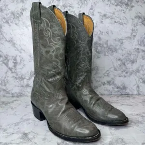 NOCONA Mens Size‎ 6.5 B/Women's 7-8 Gray Leather Cowboy Western Boots Rodeo