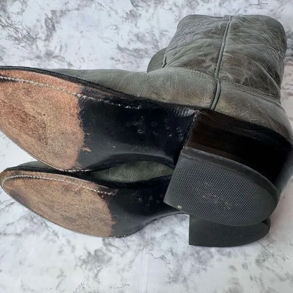 NOCONA Mens Size‎ 6.5 B/Women's 7-8 Gray Leather Cowboy Western Boots Rodeo