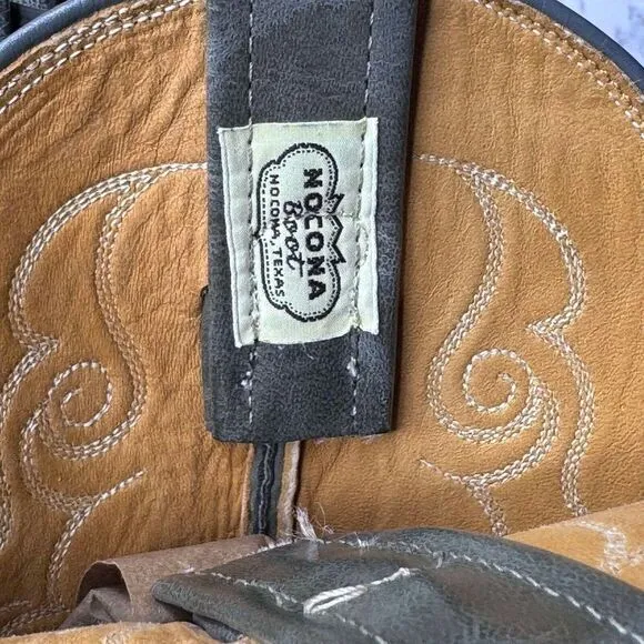 NOCONA Mens Size‎ 6.5 B/Women's 7-8 Gray Leather Cowboy Western Boots Rodeo