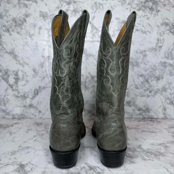 NOCONA Mens Size‎ 6.5 B/Women's 7-8 Gray Leather Cowboy Western Boots Rodeo