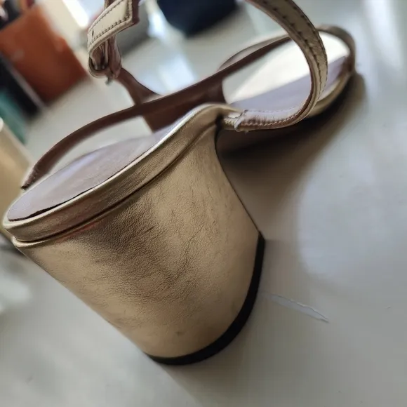 Nomasei Gold Venus Heeled Sandals