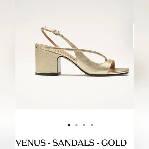 Nomasei Gold Venus Heeled Sandals